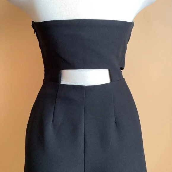 PARVENUE Black Twist Strapless Jumpsuit Size S - Picture 8 of 14